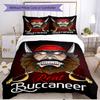 3pcs Duvet Cover Set (1*Duvet Cover + 2*Pillowcase, Without Core), Tampa Bay Buccaneers Print Soft All‑Season Bedding Set, Home Bedroom Decor Gift