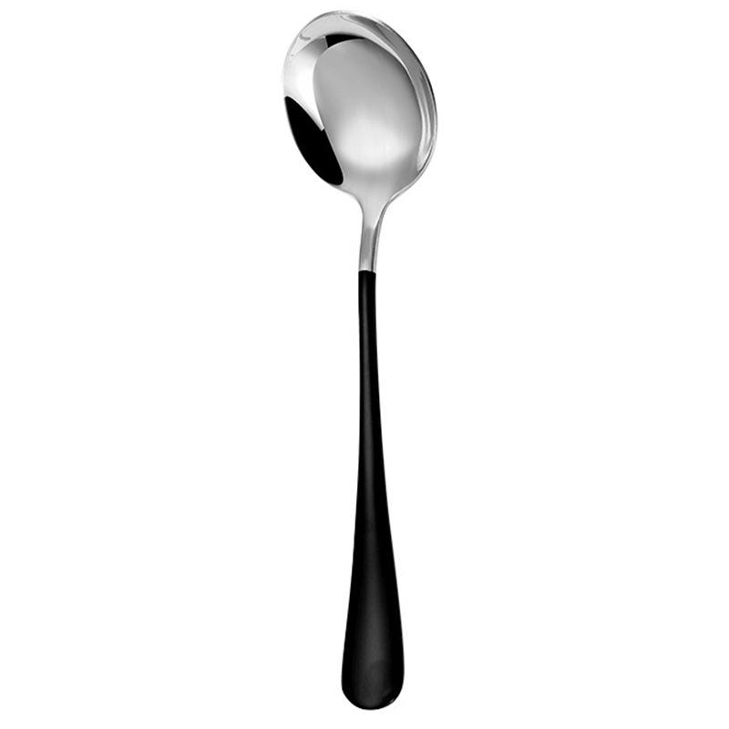 304 Stainless Steel  Spoon Coffee Spoon Round Head Spoon Dessert Mixing Spoon Kitchen Tableware Cutlery