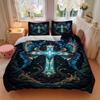 3pcs Gothic Cross Duvet Cover Set - Includes 1 Duvet Cover and 2 Pillowcases, No Quilt Core, All-Season Home Decor yy251111056
