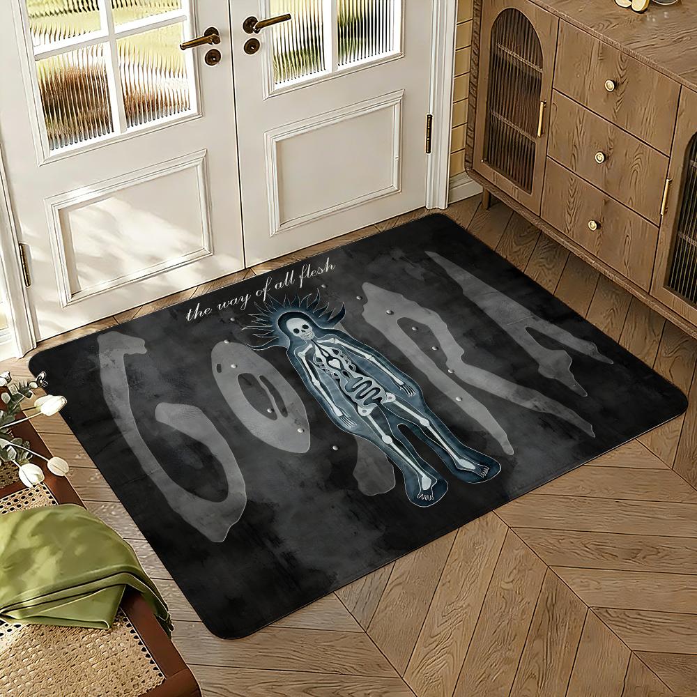 G-Gojira Band Floor Mat Soft Thickened Absorbent Non-Slip Bedroom Living Room Door Mat Home Decor Flannel Rugs
