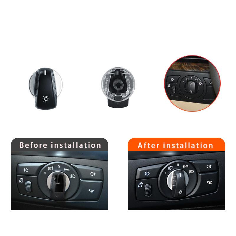 For BMW 5 Series X5 X6 Z4 Headlight Switch Knob E70 E71 Front Lighting Control Rotary Button 2007-2013 61319134725