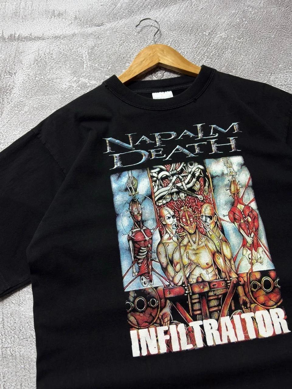 Napalm Death Band Infiltraitor Ablum T-shirt S to 5XL 2F1833 XXL