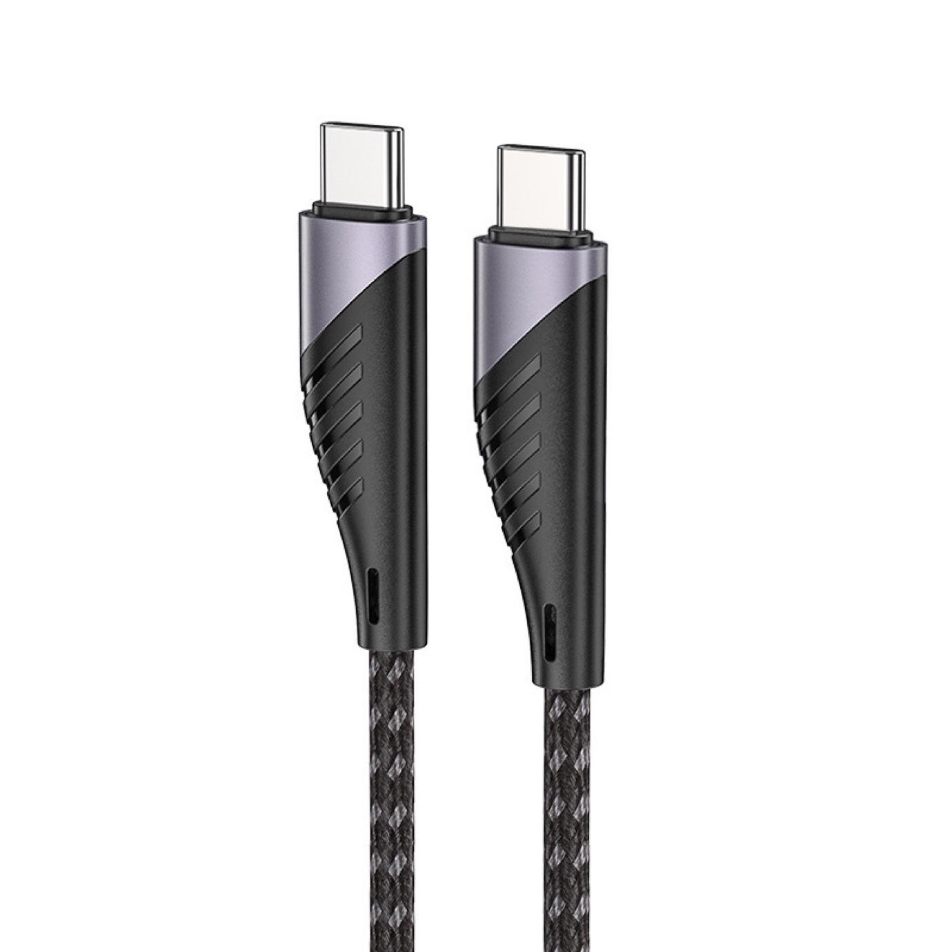 

4-in-1 Multi-Head 6A Super Fast Charge PD Data Cable - Creative Gift with Flash Charging for Type C 1.2m Type-C to Type-C серый/чёрный