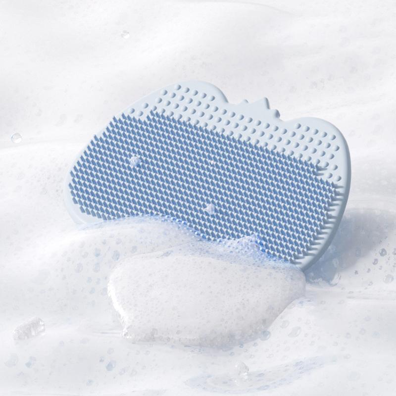Silicone Baby Bath Brush With Suction Cup Function, Bath Brush Massager For Easy Storage