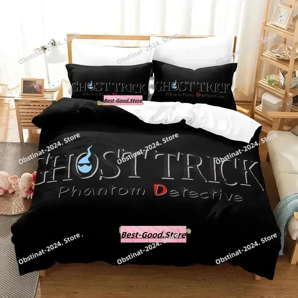 Game Ghost Trick Bedding Set Printed With Pillowcase Bed Duvet Cover Soft Single Double Queen Super King Size Adult Kid Bedroom