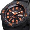 Casio Standard Quartz Watch MRW-200H-4BV Men's Black & Orange (Imported)