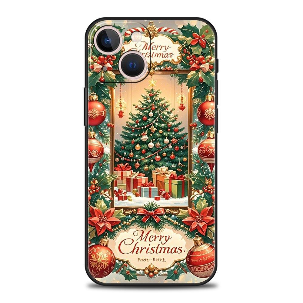 Frohe Weihnachten Handyhülle Cover für iPhone 17 16 15 14 13 12 Pro Max 11 Pro Max 17 AIR Plus Stoßfest Weiche TPU Hülle Funda Tasche