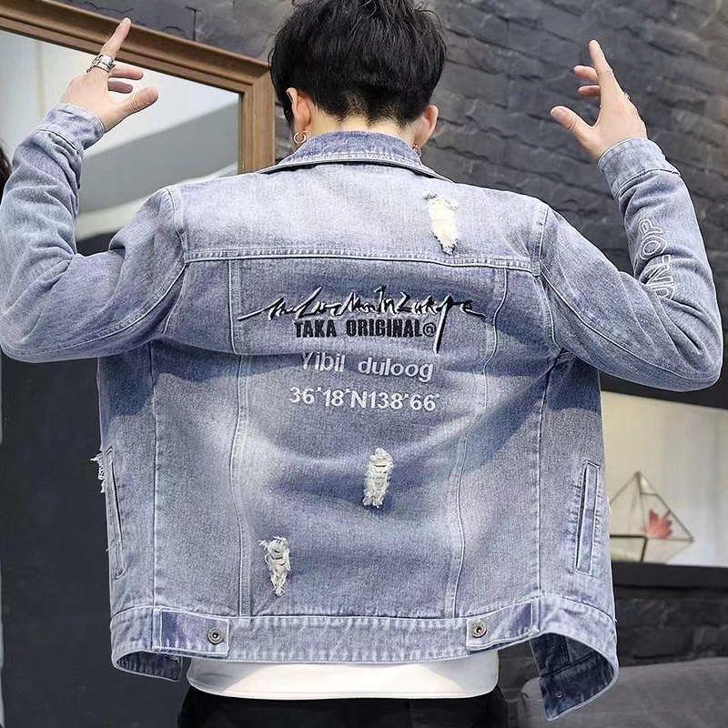 Men's Comfortable Vintage Denim Jacket Plus Size Washed Casual Jacket Loose Comfortable Jacket