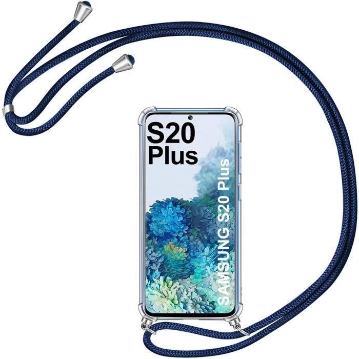 Coque de protection - PROSHOP - pour Samsung S20 Plus - Souple - Gel TPU - Cordon bleu marine