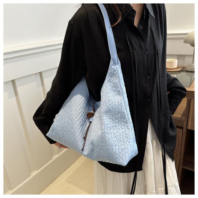 Large Capacity Single Shoulder Bag 2024 Spring New Fashion Soft Tote Bag Street Style Trend