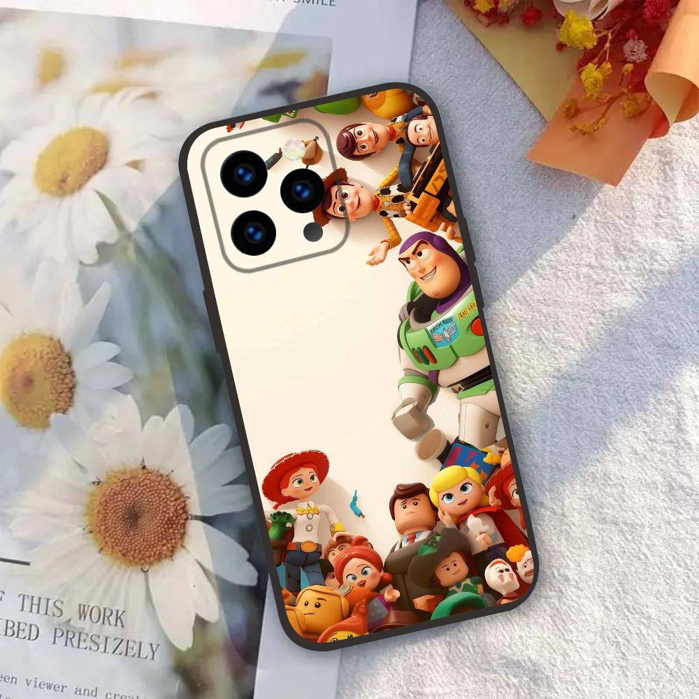 1PC Cartone T-Toy S-Story Custodia per Telefono Silicone Morbido Per iPhone 16 15 14 13 12 11 X XR Plus Pro Max Plus
