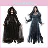 Woman Graveyard Halloween Ghost Bride Witch Vampire Cosplay Costume Cape With