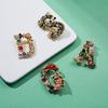 Luxury Rhinestone Floral Pearl Brooch for Women's Sweaters and Coats