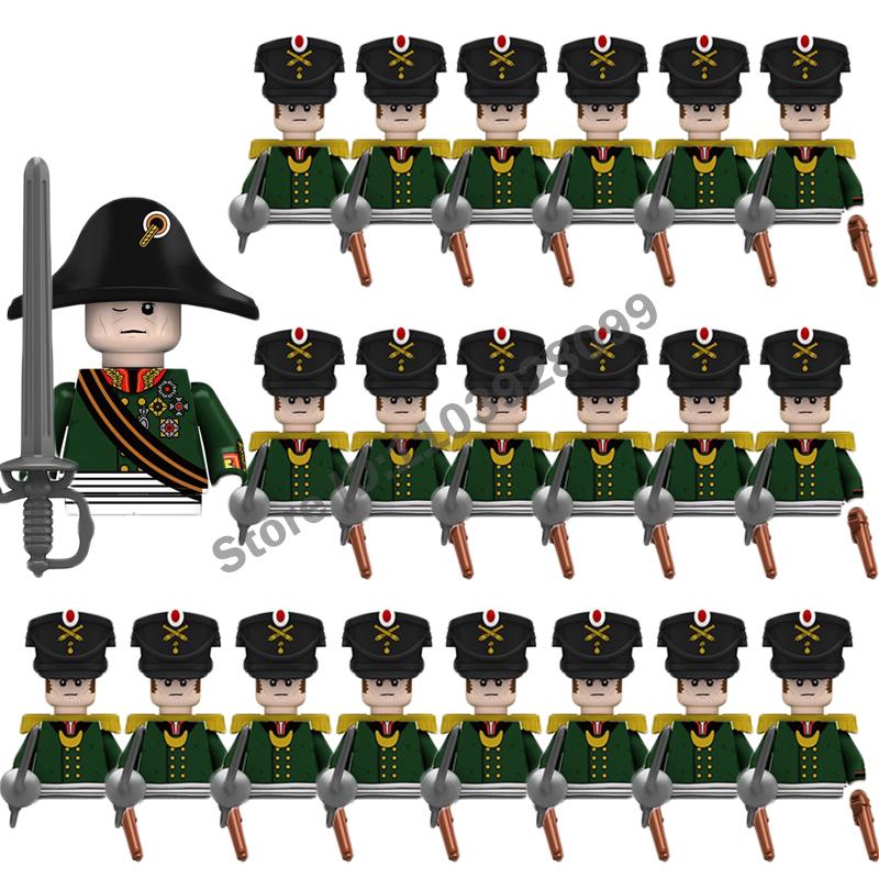 Medieval Military Building Blocks Napoleonic Wars Castle Knight Soldier Figures Weapons Guns British French Marshal Infantry Toy