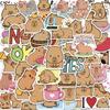 50 100Pcs Plump Capybara Cartoon Cute Brown Animals Stickers Scrapbook Laptop Phone Diary Car Bottle Waterproof Gift Sticker