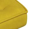 Yellow Velvet Relaxation Armchair with Footstool