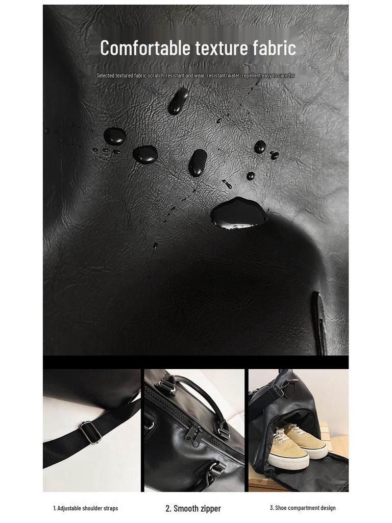 Ruiying Retro Vodotěsná Unisex Cestovní Taška z PU Kůže - Velká Kapacita, Zavazadlo do Posilovny a Letadla