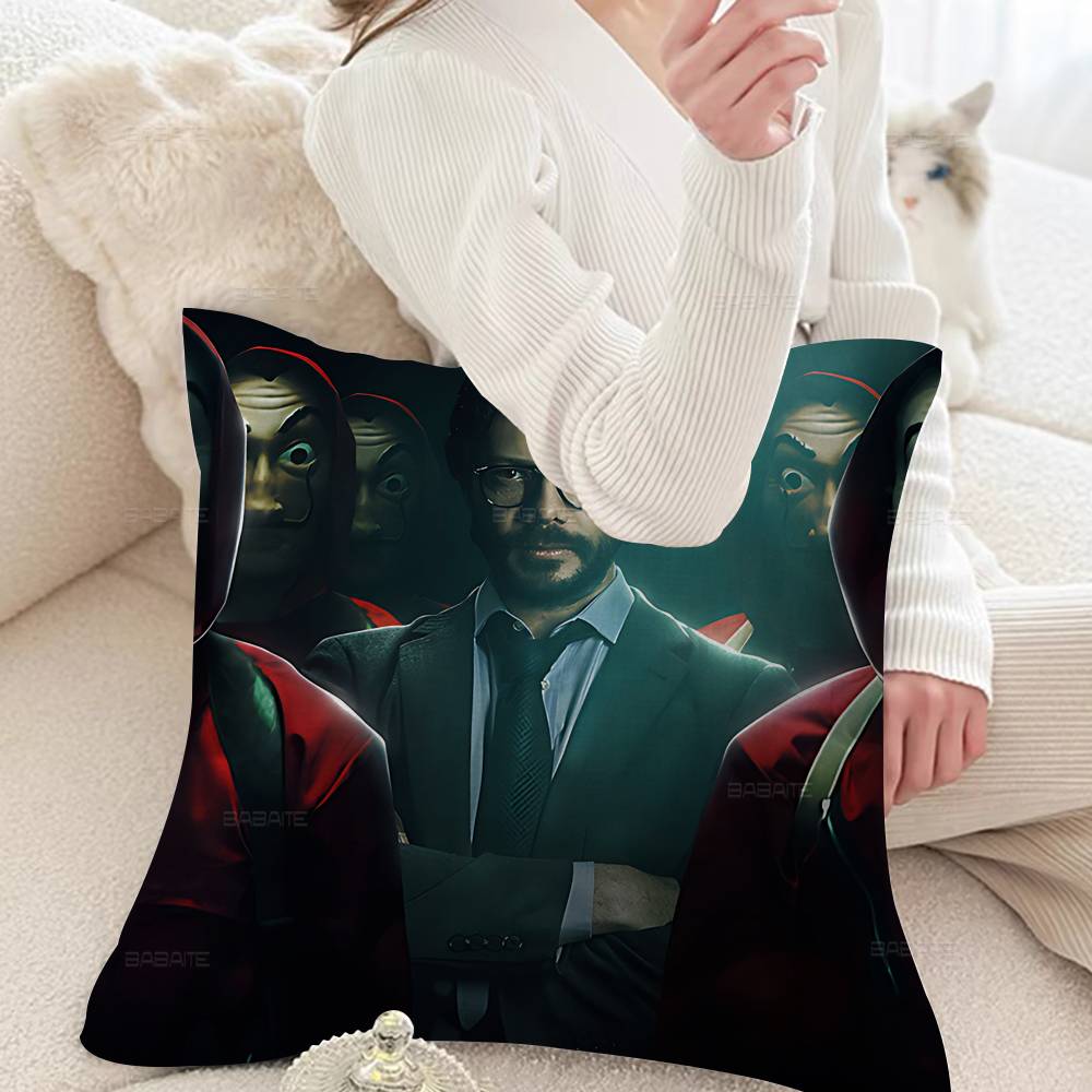 La Casa De Papel Money Heist Pillow Gift Home Office Decoration Bedroom Sofa Car Cushion Cover case 45x45