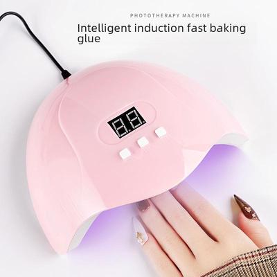 Pink LED Nail Art Quick-Dry Lamp - Gentle Drying for Home and Salon Use