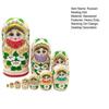 10Pcs/Set Handmade Wooden Matryoshka Doll 10 Layers Russian Nesting Doll Vintage Girl Stacking Toy Home Office Desktop Decoration Ornament