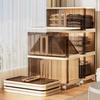 Multi-Layer Foldable Push-Pull Wardrobe & Snack Storage Cabinet with Wheels