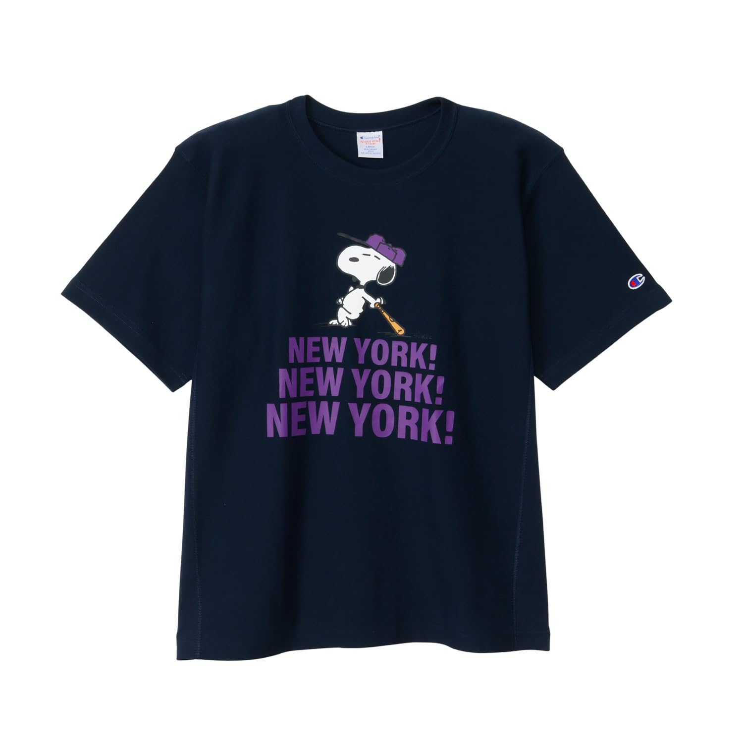 

Champion Modern Short Sleeve Crew Relax Graphic Reverse Navy C3-B3 T-Shirt, Neck, 9.4oz, Fit, Print, Weave, C3-B352, Men s,