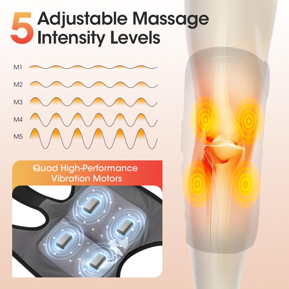 Cross-Border Red Light Electric Knee Massager with Heat Therapy for Joint Pain Relief