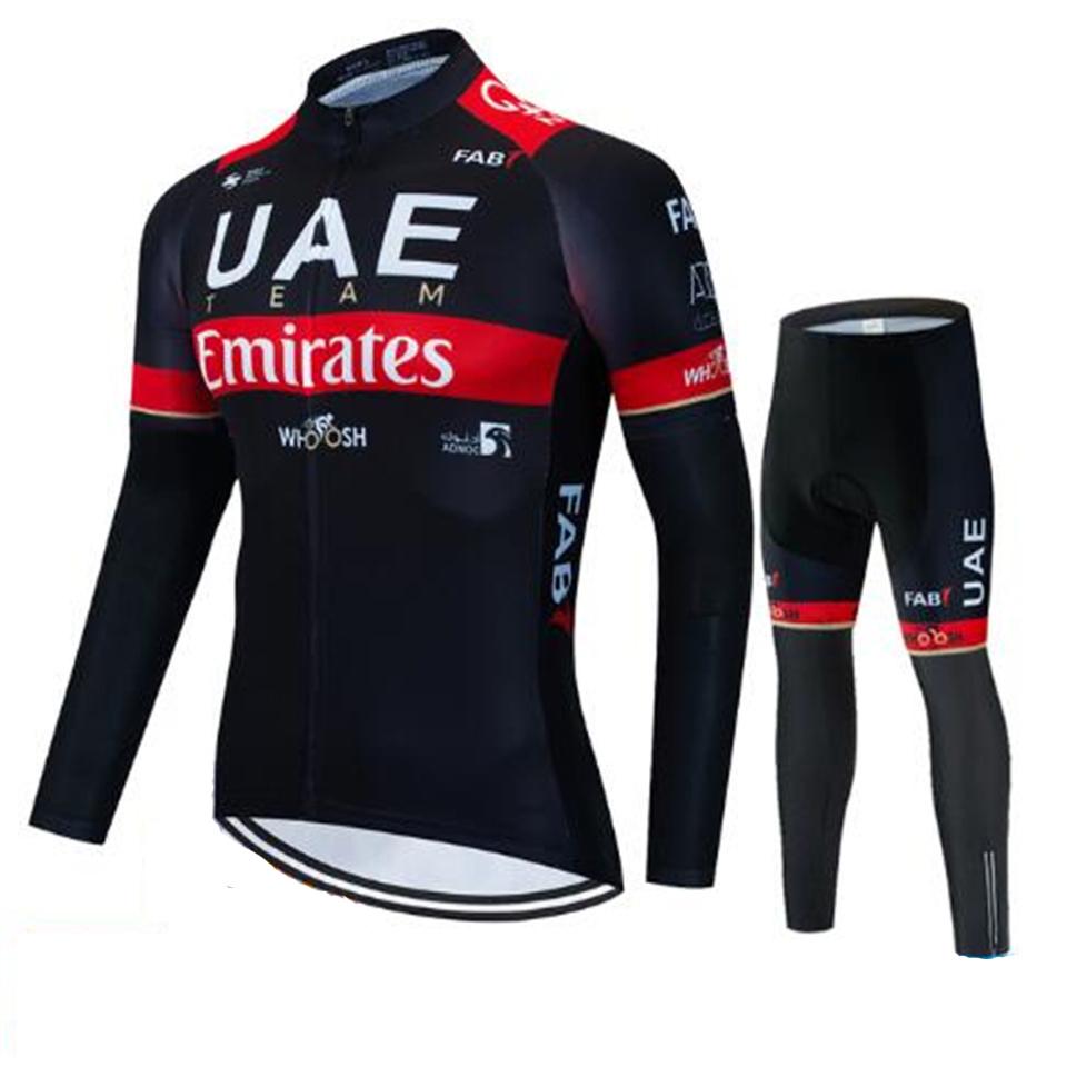 

Uae Team Autumn Cycling Jersey Set Bicycle Sportwear MTB Maillot Ropa Ciclismo Road Bike Uniform Long Sleeve Bicicleta Clothing 3XL