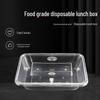 650ml Transparent Rectangular Disposable Plastic Food Containers with Lids