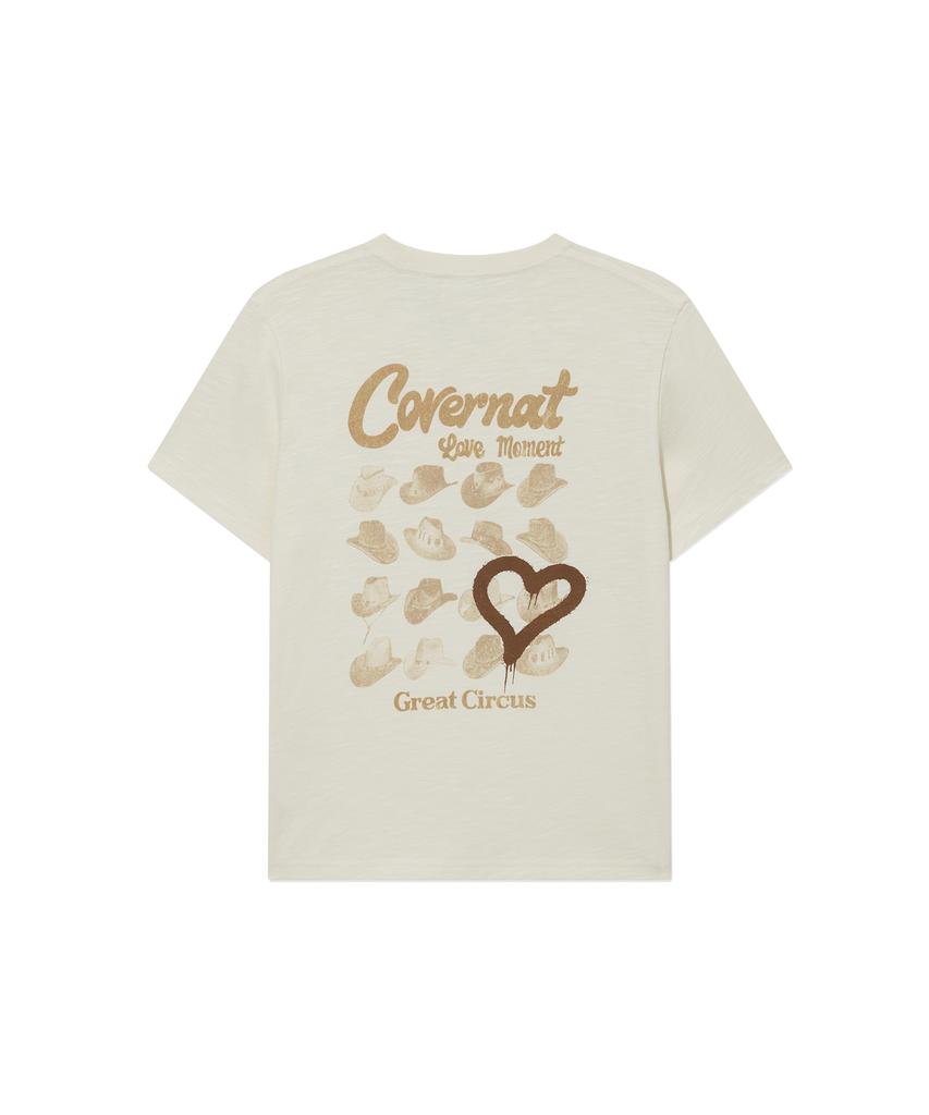 COVERNAT WOMAN Circus Graphic Short Sleeve T-Shirt Butter