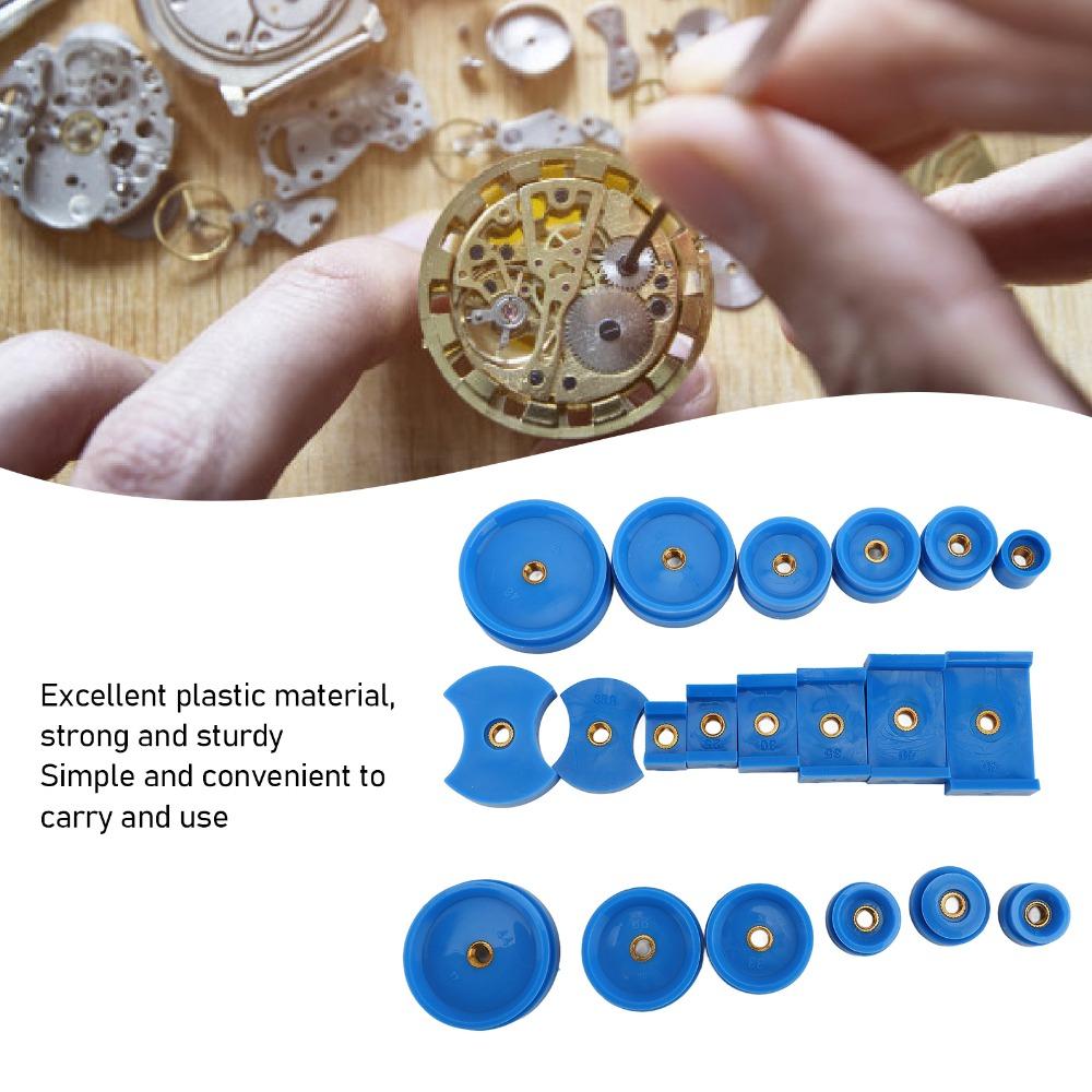 20Pcs Plastic Dies Watch Press Dies Kit Blue Color Watch Case Press Dies  Watch Repair