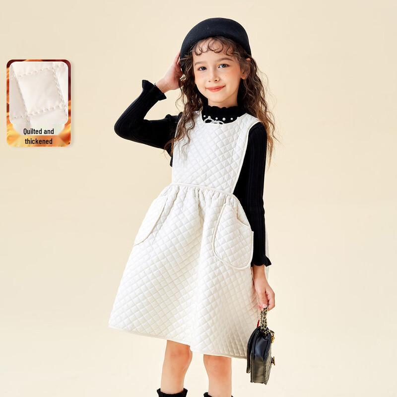

Girl s Rhombus Quilted Vest Princess Dress 120