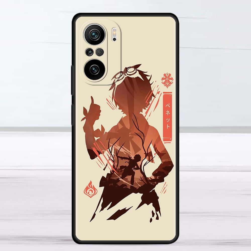 Roztomilé pouzdro Anime Genshin Impact pro Xiaomi Redmi Note 11 10 9S 9 K40 Pro 7 8 9A 9C 8T 9T 10C 10Pro silikonové pouzdro na telefon