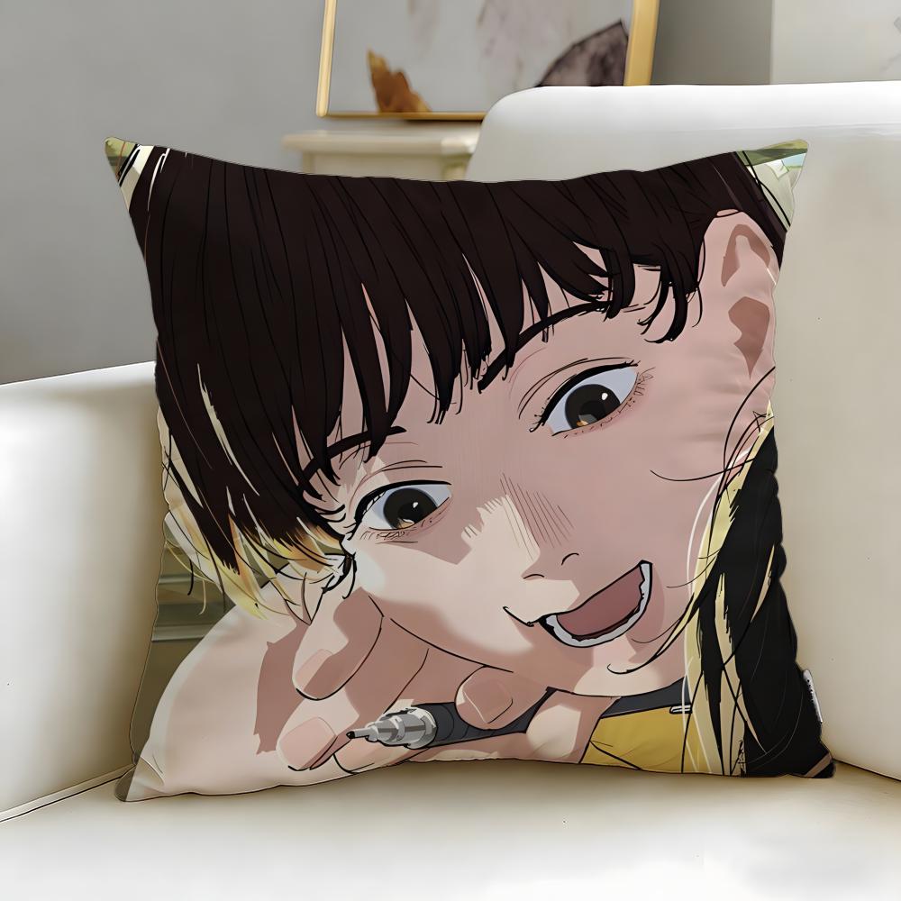 anime Look Back Cushion Cover Soft & Easy-Wash Pillow Case – Versatile for Couch, Bed, Travel and Office
