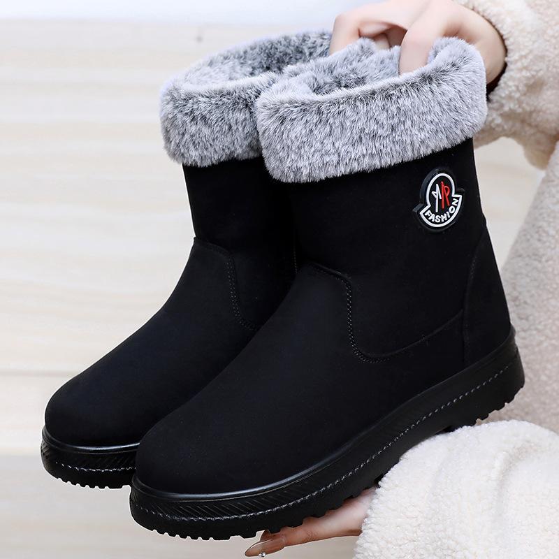 Shoes Women's Shoes Polyurethane New Cotton Shoes Piled Thickened Snow Boots Boots Cold-proof and Warm Boots