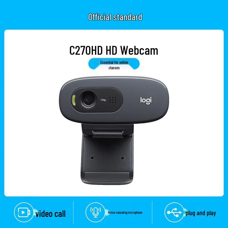 Logitech C270 HD Webcam with Microphone