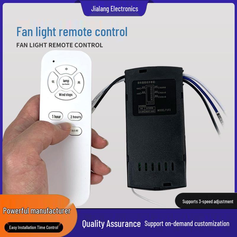 220V Wireless Smart Ceiling Fan Light and Speed Remote Controller with Timer (Battery No. 7) Fan Remote Control Switch
