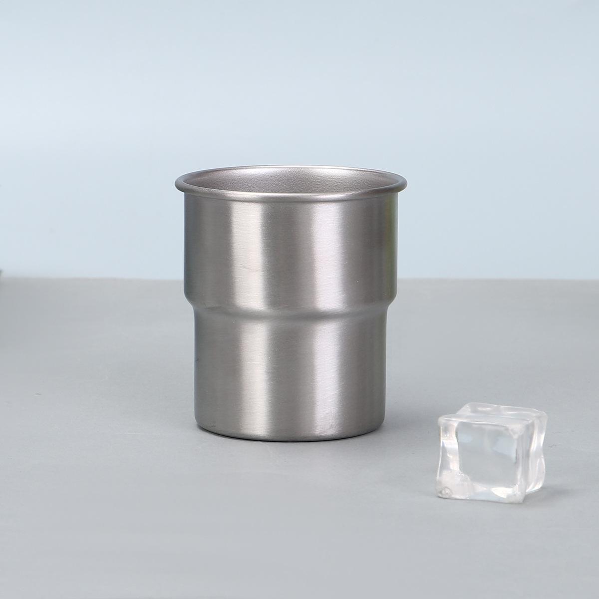 

Новый мини-бокал для вина из нержавеющей стали 304, однослойный гофрированный термостакан против ожогов, чашка для воды для кемпинга и пикника на открытом воздухе 300ml