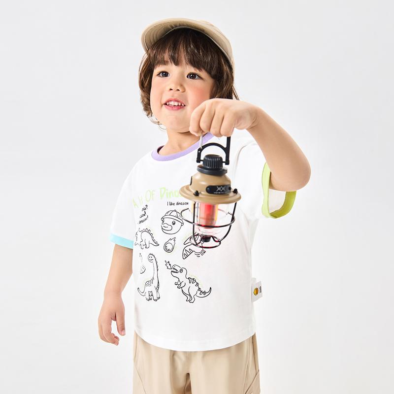 B. Duck Yellow Duck Children's Clothing New Summer Fun Top, Versatile Short T-shirt for Boys and Girls