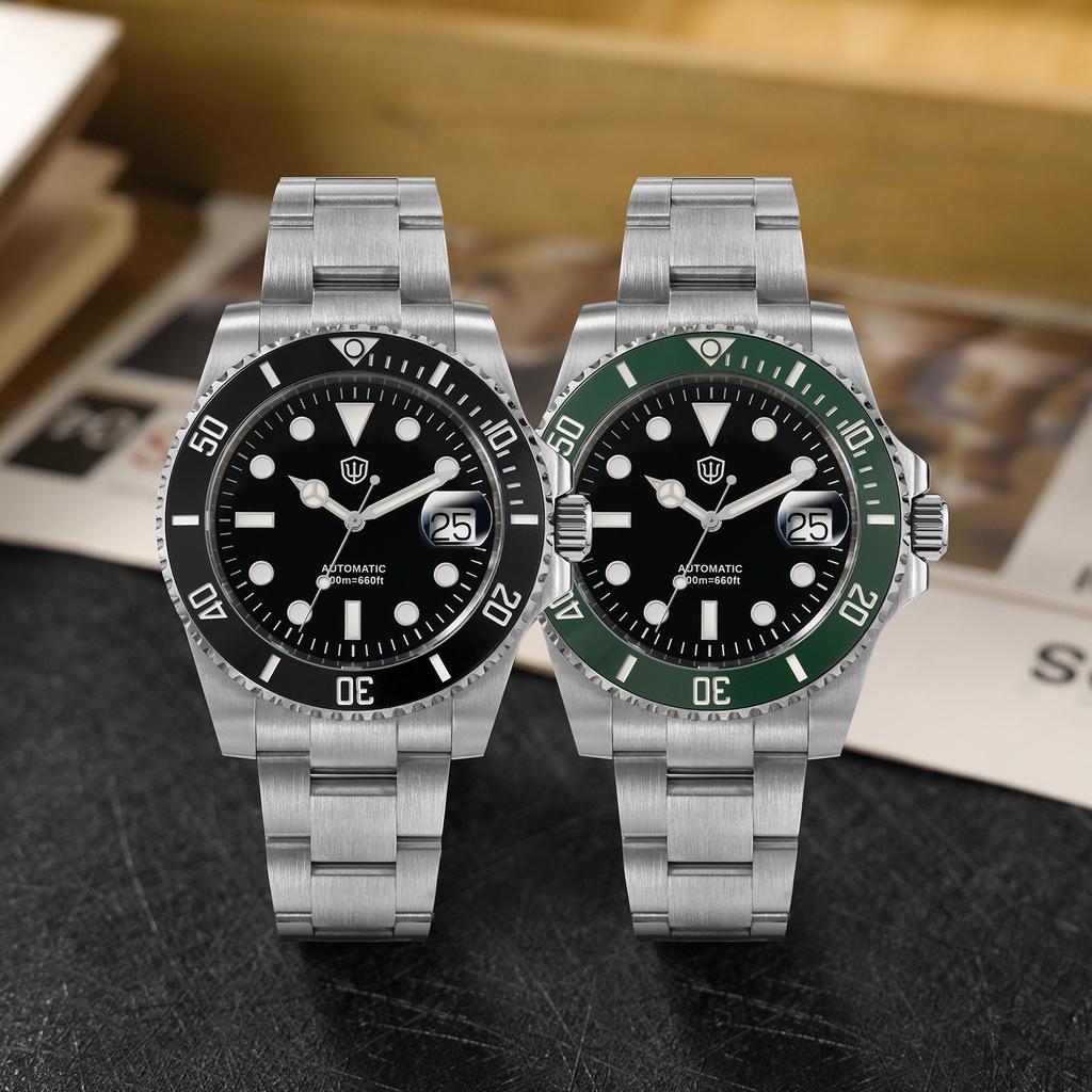 Watchdives WD5512B V2 GMT Dive Watch ST2130 Automatic Bubble Mirror Sapphire BGW9 200M Waterproof Luxury Men Mechanical Watch
