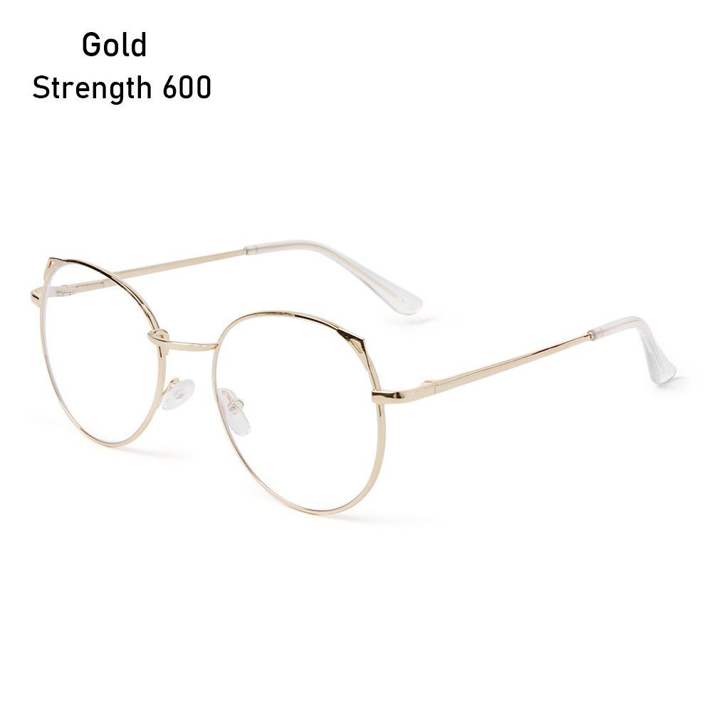 Fashion Vision Care Cat Ears Metal Computer Goggles Myopia Glasses Ultra Light Frame Eyeglasses