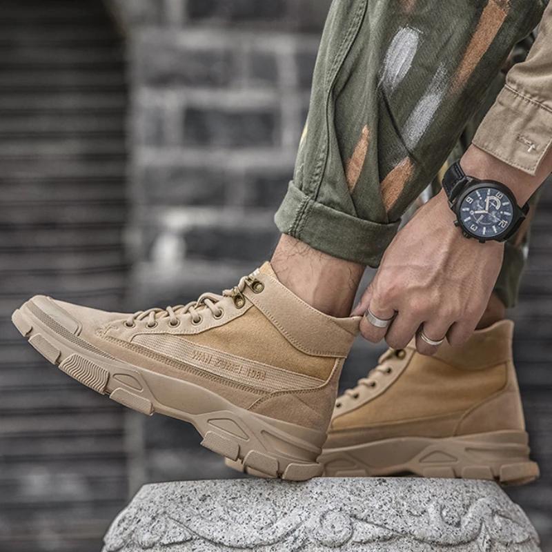 Осенняя мужская повседневная обувь с высоким берцем — фото 2