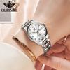 OUPINKE Women's Watch Luxury Automatic Diamond Scale Mechanical Fashion Clock Dual Calendar Waterproof Watch For Women 3262