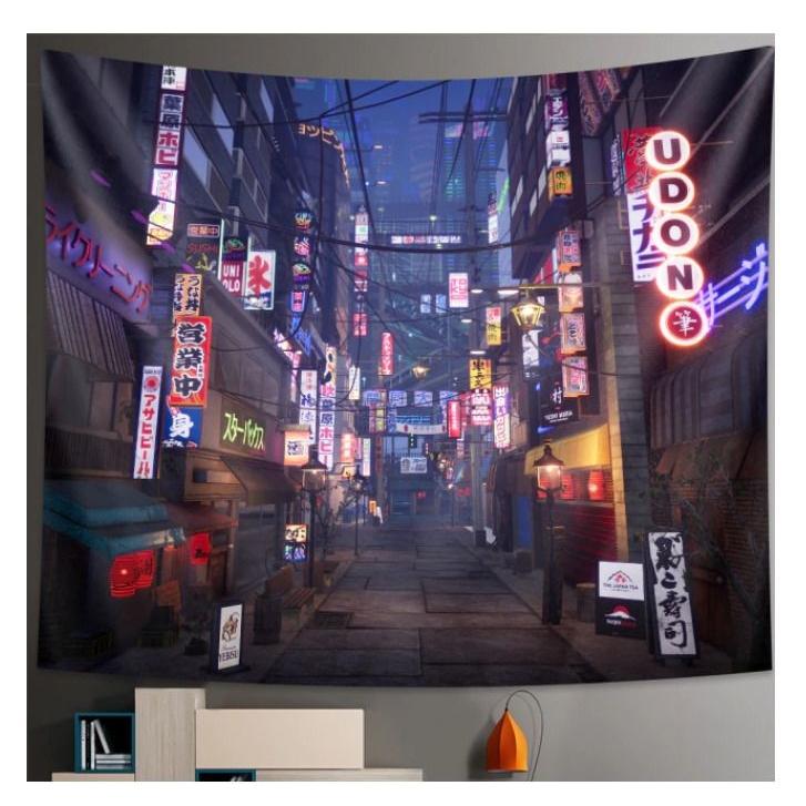 Tapestry Tokyo Japan nightlife street 75x100