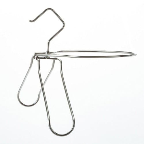 CAINZ Stainless Steel Hanger, 42cm Wide X 4.5cm Deep X 28cm High, with Hood, for Easy Clothes Drying, Durable, Non-Slip, and Shape-Retaining Clothes H
