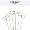 10/20pcs Art Card Holder Metal Postcard Clip Flower Shop Special Card Gold-plated Flower For Party Decoration