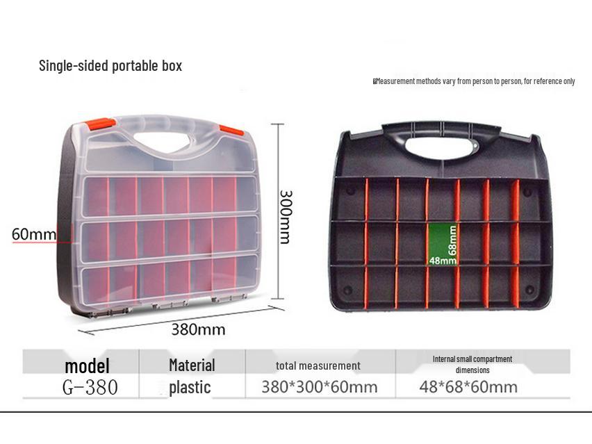 Medium Portable Transparent Plastic Hardware Storage Box