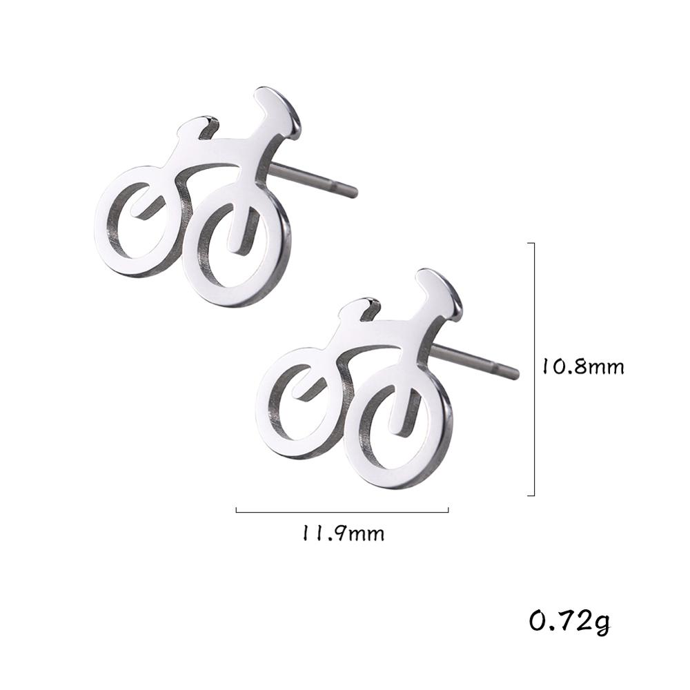 Golden Black Stainless Steel Stud Earrings Set Musical Evil Eye Bike Small Bell Carrot No Yes Earring Gift for Women