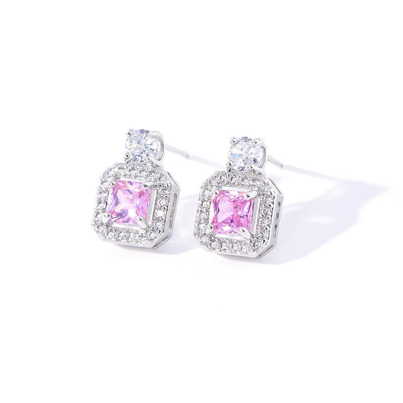 Summer New High Carbon Diamond Earrings with Diamond Encrusted Earrings
