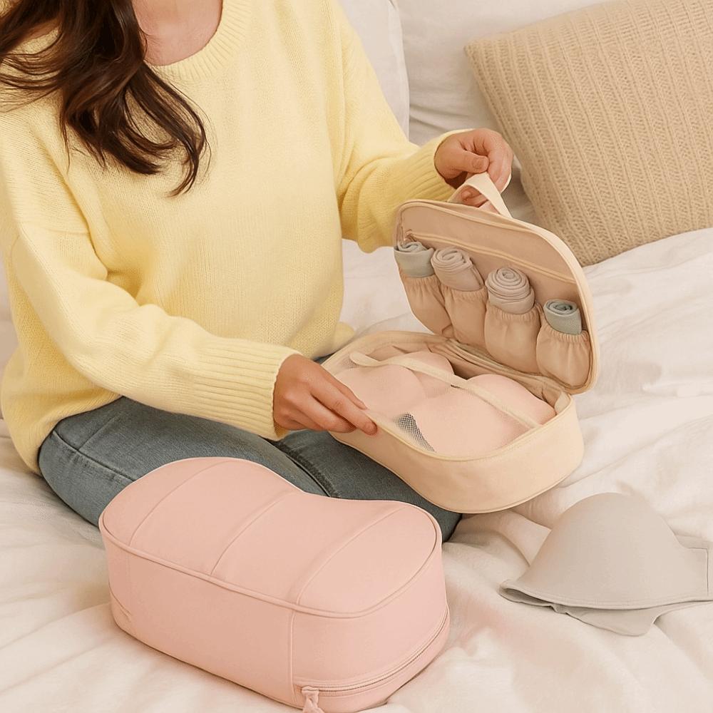 Large Capacity Bra Storage Bag Dustproof Underwear Packing Cube Portable Lingerie Organizer Women